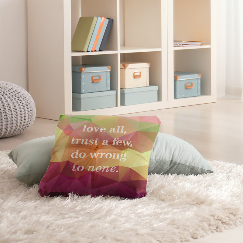 Coussin intérieur / extérieur Do No Wrong, H 26 po x l 26 po, Pyrite arc-en-ciel