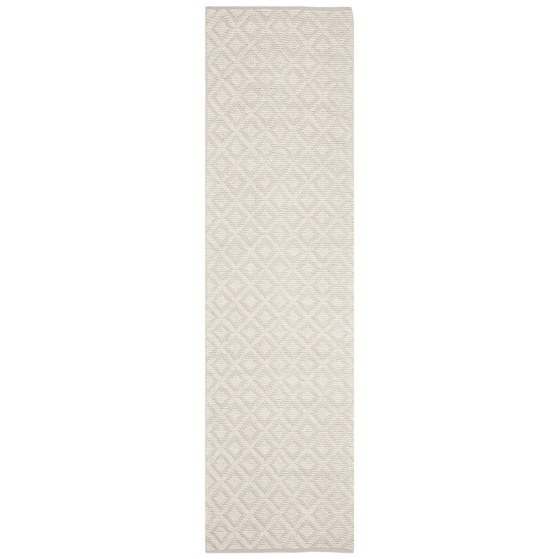 Tapis en laine / coton touffeté à la main à motif géométrique Bareen, Tapis de couloir 2 pi 3 po x 12 pi