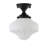 1-lamp White Glass Adjustable Flush mount light