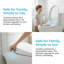 Siège de toilette intelligent à détection de radars entièrement automatique, couvercle d'ouverture / fermeture automatique sans contact, chauffage instantané, lavage arrière et lavage de la femme, buse autonettoyante, affichage à DEL, veilleuse, couvercle à fermeture douce, télécommande