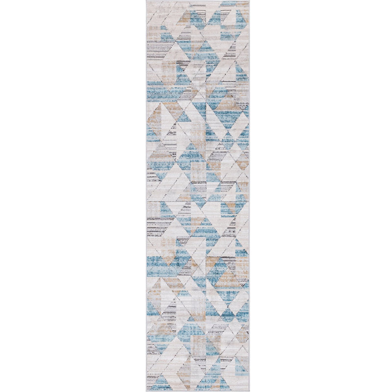 Geometric Indoor Rug, Runner 2'7" x 10'