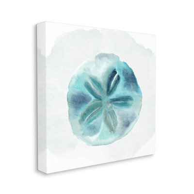 Art mural sur toile Beachy Blue Sand Dollar par Kim Allen