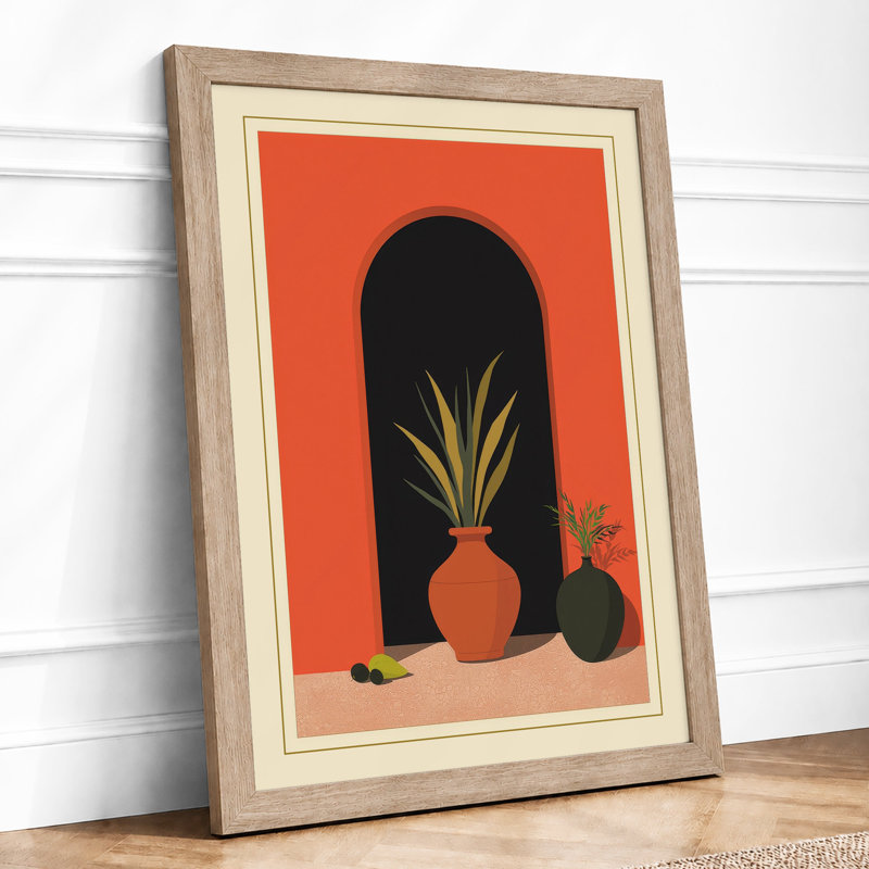 Archway Stillness Boho - Framed Print, Oak, A4 - 29.7 x 21.0 cm