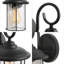Applique murale cylindrique d'extérieur 1 lumière noire