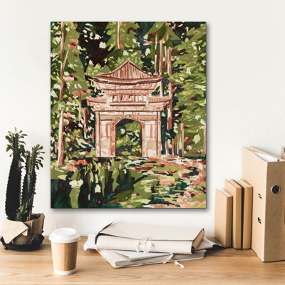  «Veiled Sanctuary 2» par Melissa Wang, art mural sur toile, 20 po x 24 po