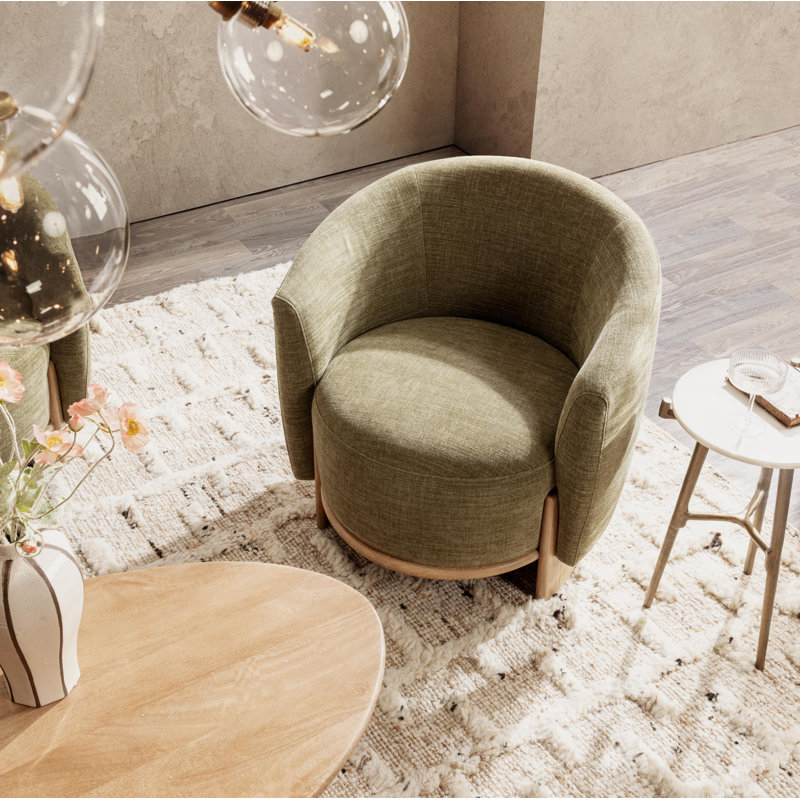 Fauteuil d'appoint rembourré en tissu Myra