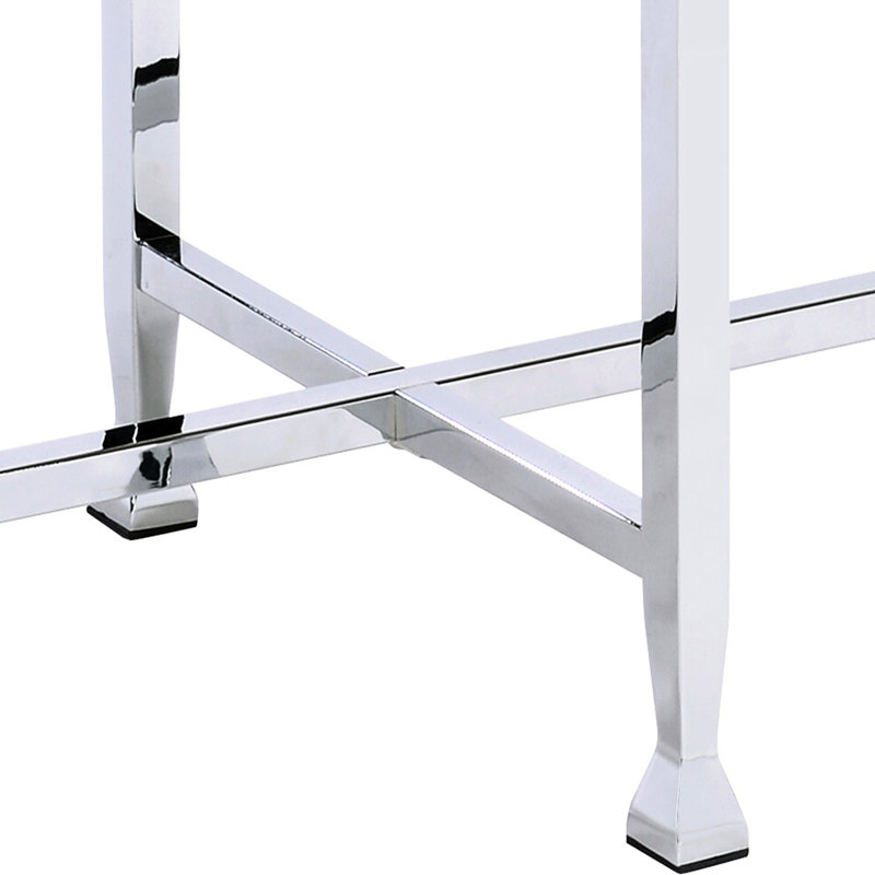 Chêne blanc et table avec tablette, idéale pour exposer vos objets préférés en ajoutant une touche contemporaine à la décoration intérieure