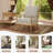 2 Pieces Mid-Century Farmhouse Accent Armchair, with Solid Wood Frame and Cushion Seat and Back-563300061
