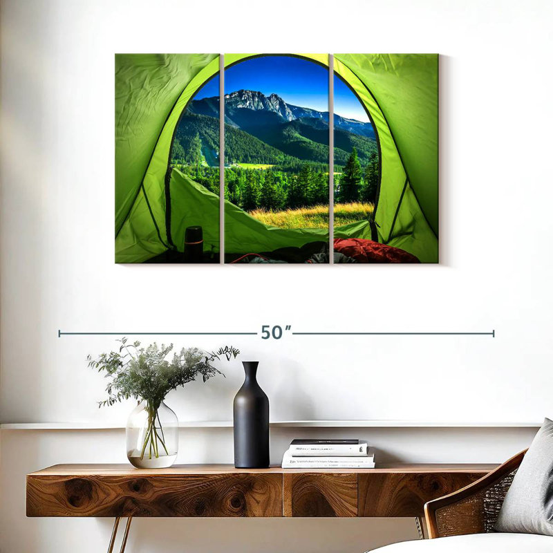 Tent Camping View, 24" H x 38" W