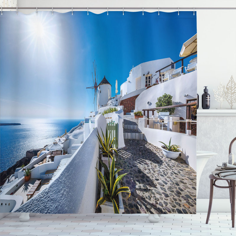 Shower Curtain with Hooks Included, 75" H x 69" W