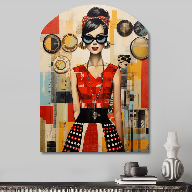 Balanger - reproduction d'art asymétrique abstraite Mid-Century, H 34 po x l 25 po