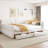 Queen Size Upholstered Platform Bed with USB and 2 Drawers-189242689