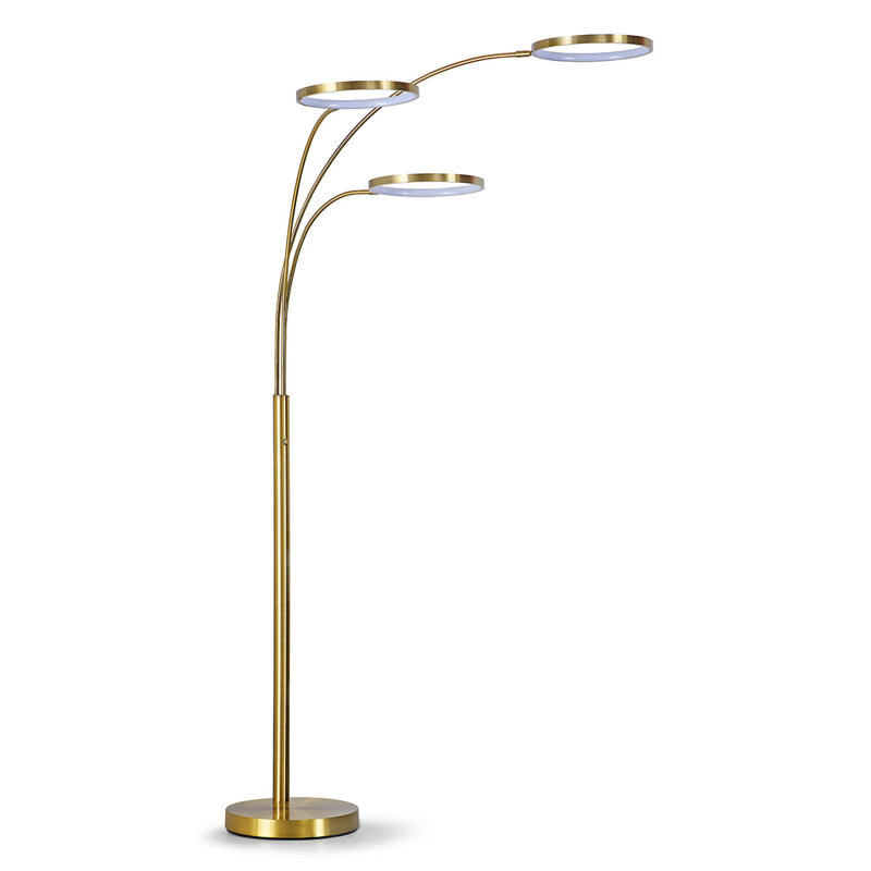 Spearing 80'' LED Arched Floor Lamp Set, Gold