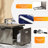 5 Pcs Patio Furniture Set With Fire Pit Table Metal Outdoor Sectional Sofa With 6" Olefin Cushion-15002904