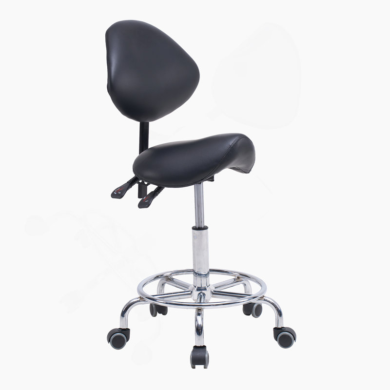 Chaise rembourrée avec dossier et siège pivotant ergonomique à inclinaison hydraulique, chaise d'appoint avec roulettes pour le bureau
