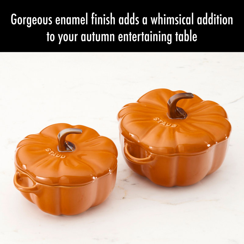 Staub Ceramic 24-oz Pumpkin Cocotte, 0.75 quart