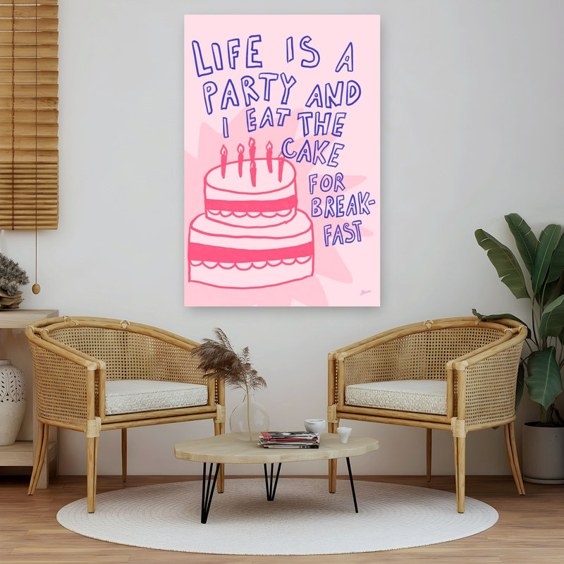 Petit déjeuner, impression d'art mural contemporain fantaisiste, 60" H x 40" W
