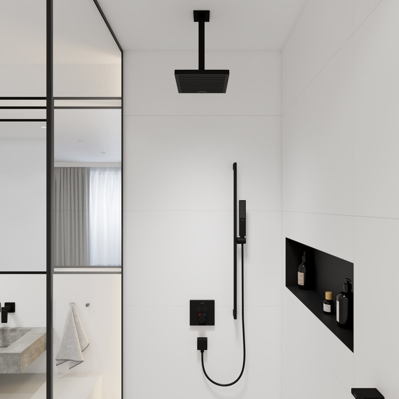 hansgrohe Pulsify E Extension Pipe for Ceiling Mount E, 12", Brushed Bronze