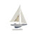 Yesayi Wood Handmade Sail Boat Decorative White Sculpture Set