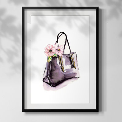 " Handbag With Flower "