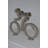 Anacostia Rider on His Bicycle Chrome Statue - Size: 22"L x 4"W x 17"H.