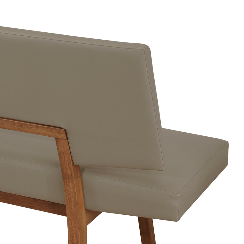 Banc de salle à manger rembourré en similicuir Jeiren, Voile de pierre