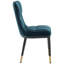 Chaise Parsons rembourrée et revêtue de velours-1363117533