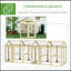 Poulailler, grand poulailler en bois, conception combinable avec perchoirs et portes pour l'extérieur, la cour, la ferme, 4,6 pi x 2,8 pi, bois naturel