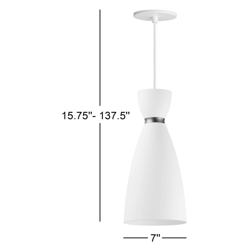 1 - Light Cone Pendant, Satin Brass/Black