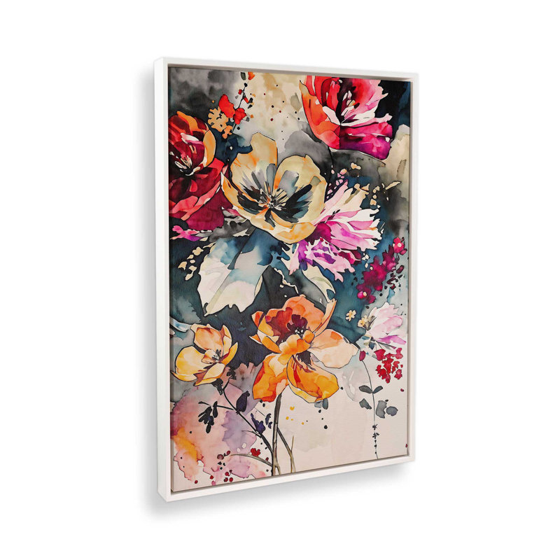 Bold Bloom I, Blanc opaque, Impression encadrée sans passe-partout, H 18,75 po x l 12,75 po