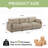  112" Modern Upholstered 3-Seater Sofa-119314280