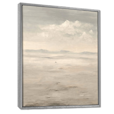 Yellow And White Mist Sunrise Morning Clouds - Landscapes Canvas Prints, Yellow Abstract Wall Art