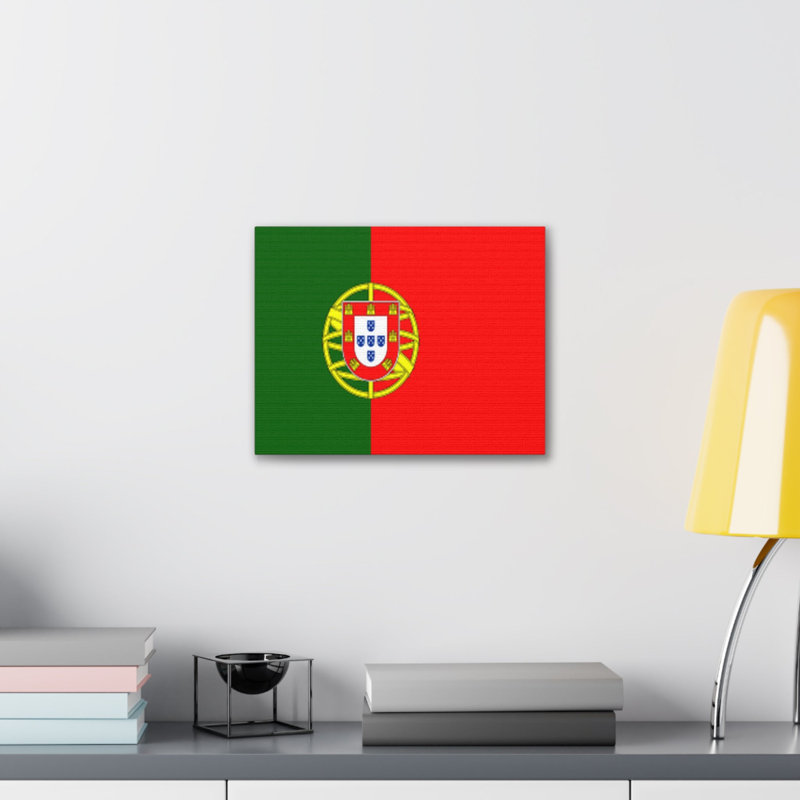 «Portugal Country Flag» sur toile, H 12 po x l 16 po