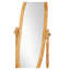 Miroir de plancher traditionnel en bois de chêne de style Queen Anne avec verre ovale inclinable-129498412