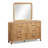 1Pc Natural Wood Finish Six Drawer Dresser Wooden Bedroom Furniture