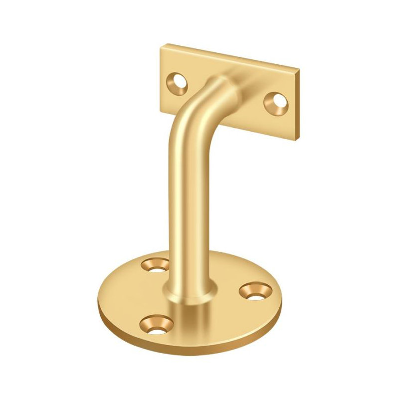 3" Projection Hand Rail Brackets, PVD Polished Brass