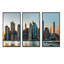 New York City Skyline - 3 pièces, cadre photo flottant sur toile-664597196-664597197