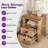 18" Farmhouse Nightstand Set with 2 Drawers & Open Shelf,Barnwood-184904087