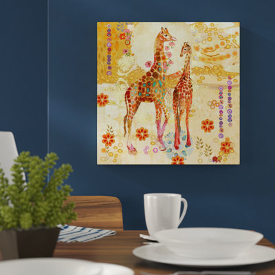 Giraffes by Evelia - Wrapped Canvas Print