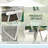 Set of 2 Folding Patio Chairs, Classic Portable Chair Set, Green-777260782