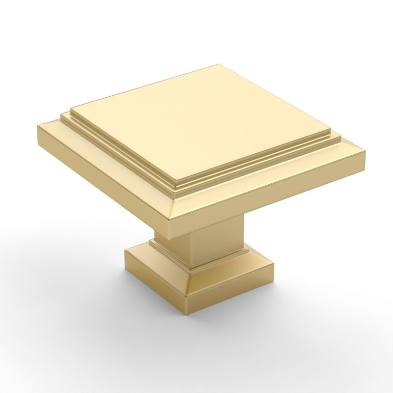 10 Pack Brushed Gold Kitchen Cabinet Knobs Square Drawer Cabinet Hardware Zinc Knobs For Dresser Drawers