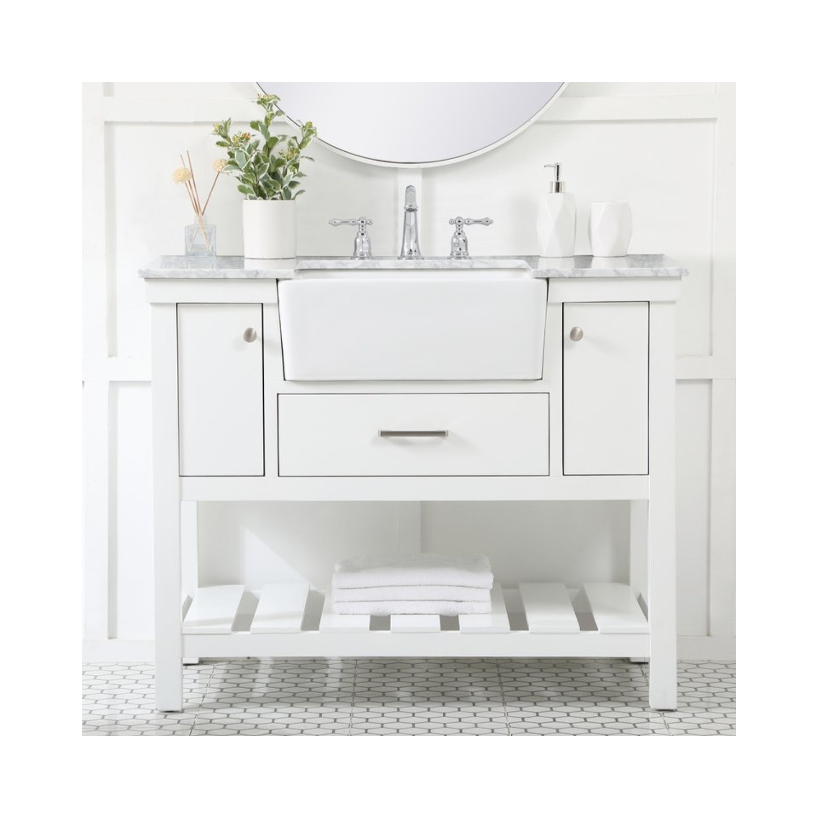 Pelaghia 42'' Single Bathroom Vanity, White