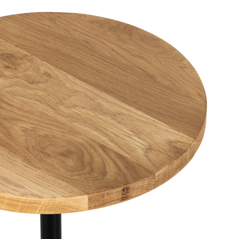 Table de bout à piédestal en bois massif Euston