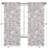 Floral Semi-Sheer Rod Pocket Curtain Panels