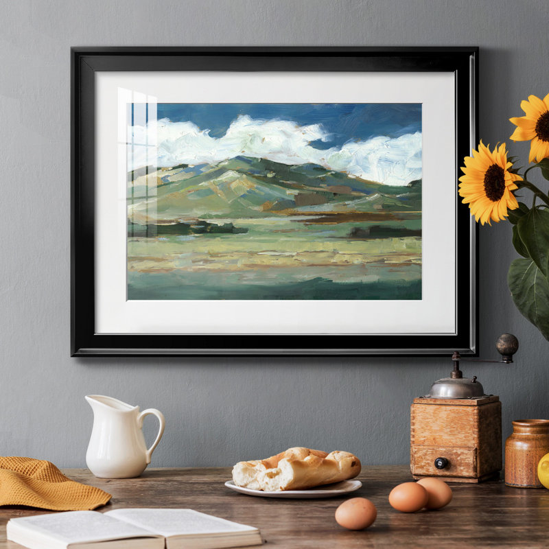 Western Sky II - peinture encadrée, H 26,5 po x l 36,5 po x P 1 po, Noir, Blanc