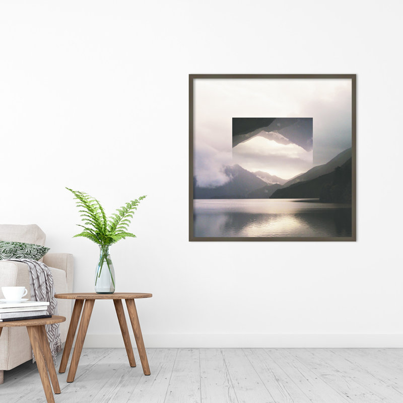 Reflected Landscape by Laura Marshall, Gray, 33" H x 33" W x 1" D