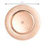 Assiettes de service en plastique de 13 pouces (paquet de 6) House of Hampton®, pour le dîner de fête, bord martelé classique, finition en aluminium brillant (or rose)