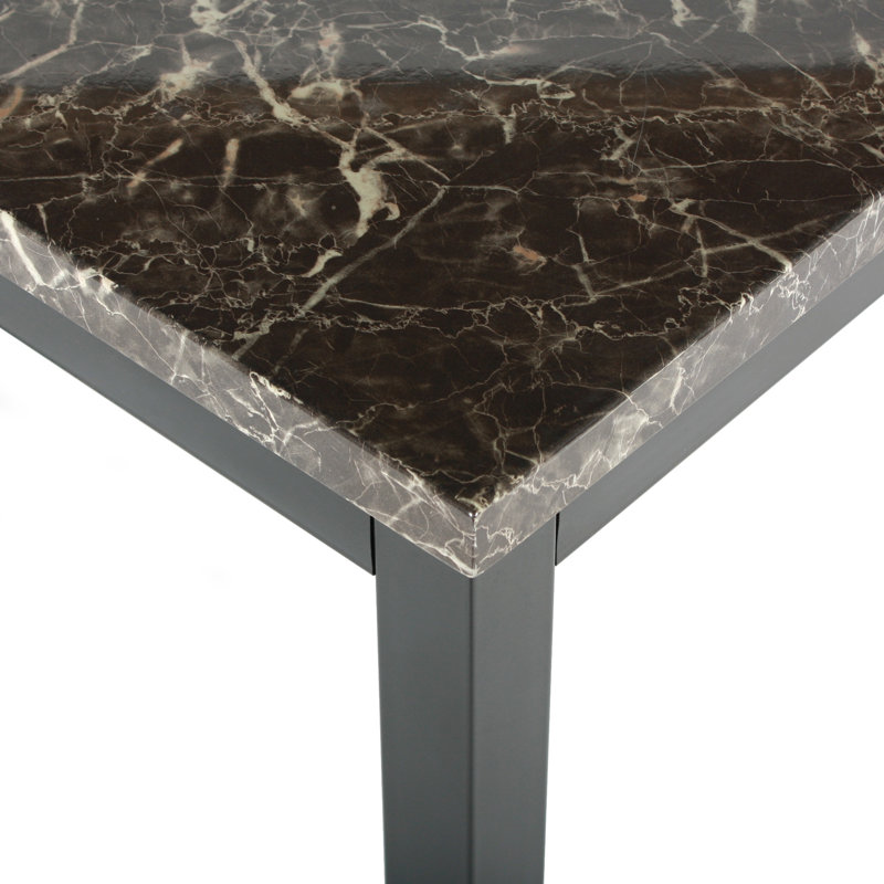 Rectangular with Steel Base Dining Table, Galaxy