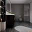 Meuble-lavabo double autoportant Kyng avec plateau en acrylique-236308466