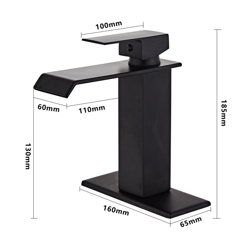 Single-Hole Single-handle Bathroom Faucet, Matte Black